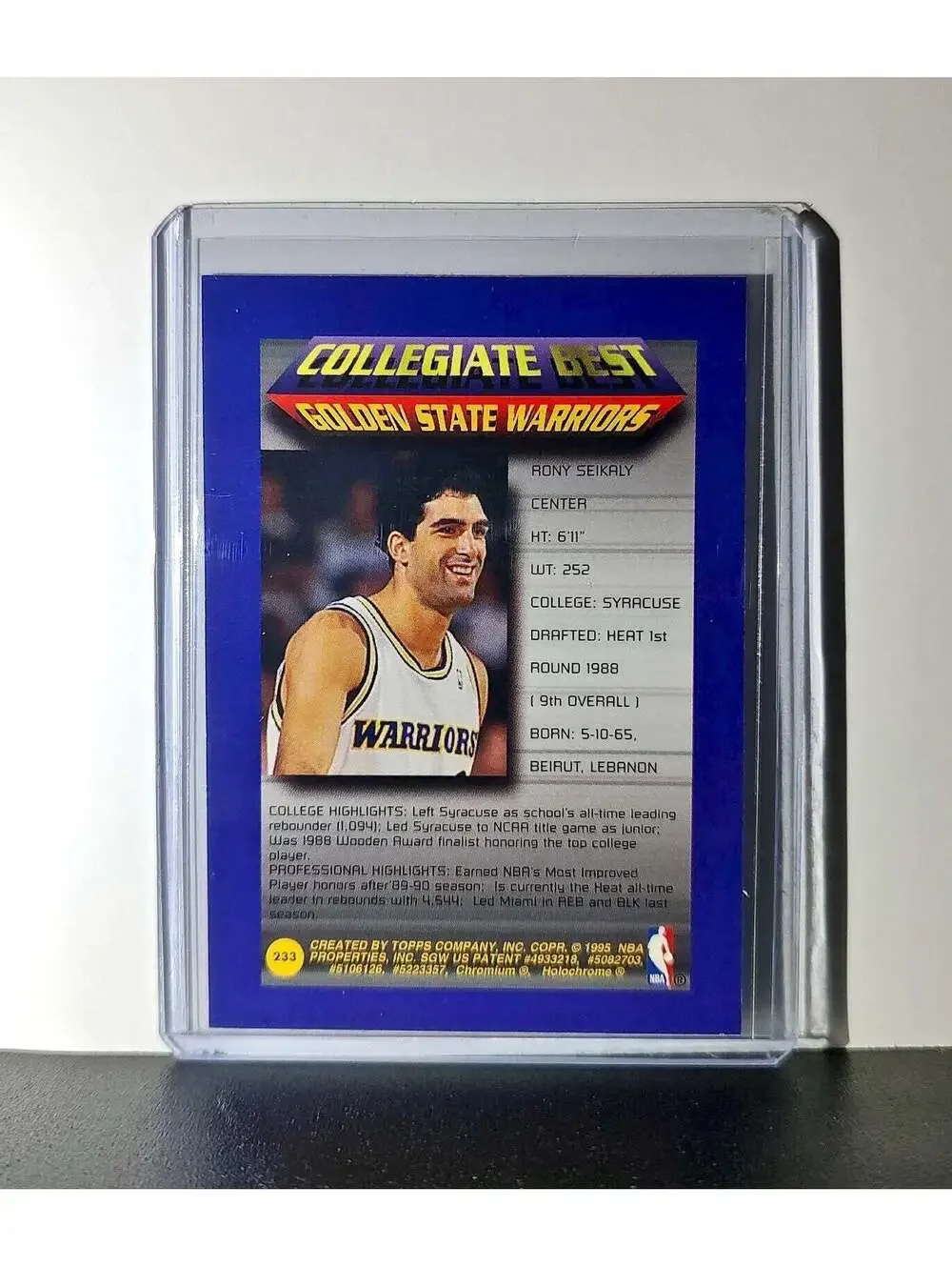 Rony Seikaly 1994-95 Topps Finest #233 Collegiate Best